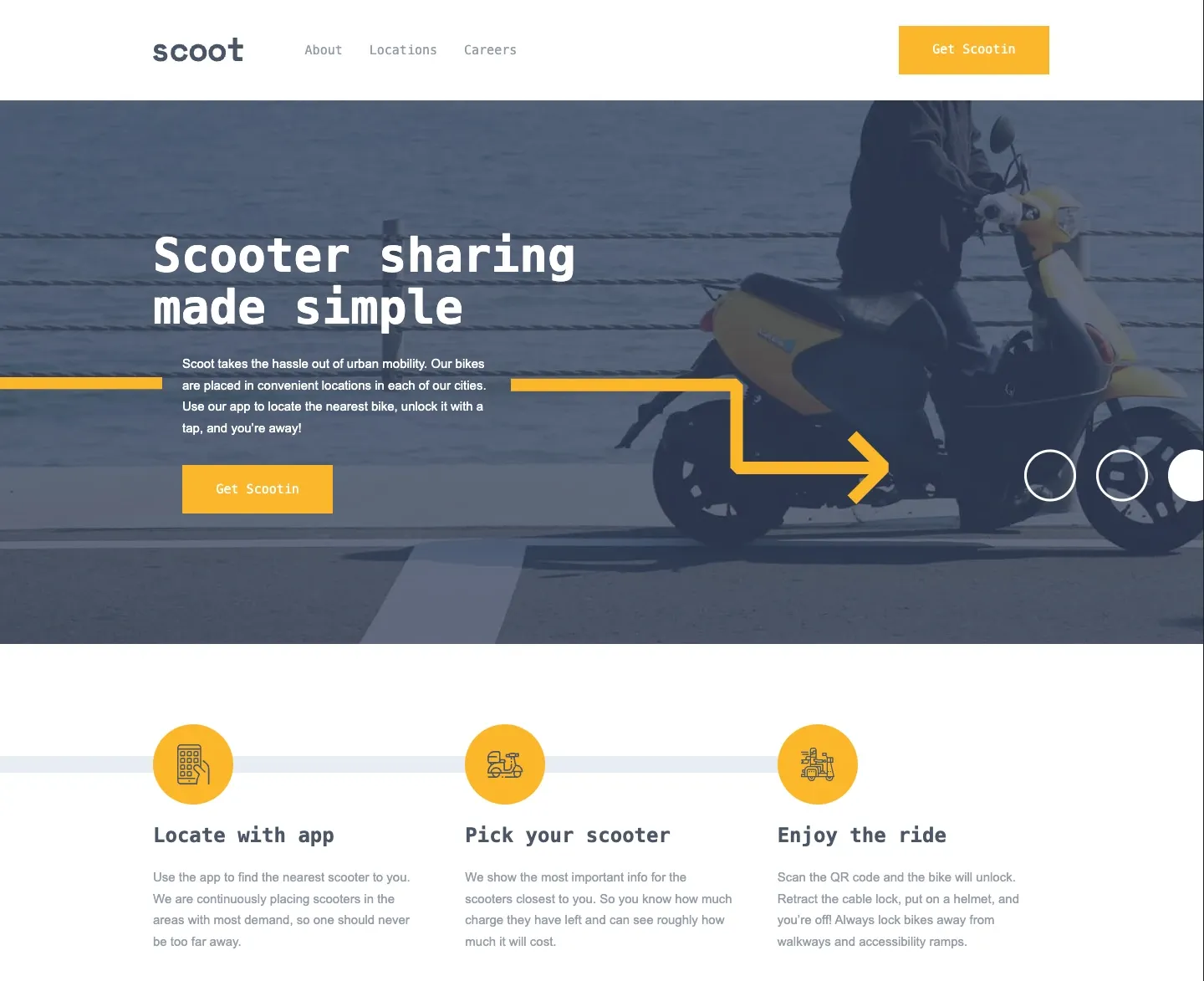 Scoot Multi-Page Site on desktop